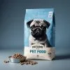 Custom Printed Pet Food Bag with Zipper and Valve — flat bottom bag in PET / PE laminate with zipper, degassing valve