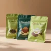 Custom Printed Recycled Stand Up Pouch with Zipper No. 8 — stand up pouch in PET / PE laminate with zipper, view 2