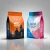 Custom Printed Foil Whey Protein Bag with Zipper (5 lb) — stand up pouch in PET / AL / PE laminate with zipper, view 2