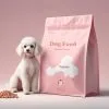 Custom Printed Pet Food Bag with Zipper and Valve — flat bottom bag in PET / PE laminate with zipper, degassing valve, view 2
