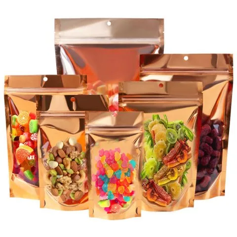 Custom Printed Foil Mylar Bag with Zipper No. 3 — stand up pouch in PET / AL / PE laminate with zipper