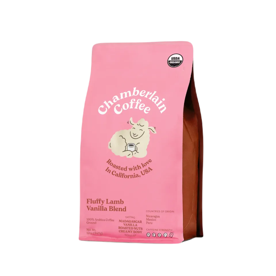 Custom Printed Matt Coffee Bag with Zipper (125 g) — flat bottom bag in PET / PE laminate with zipper