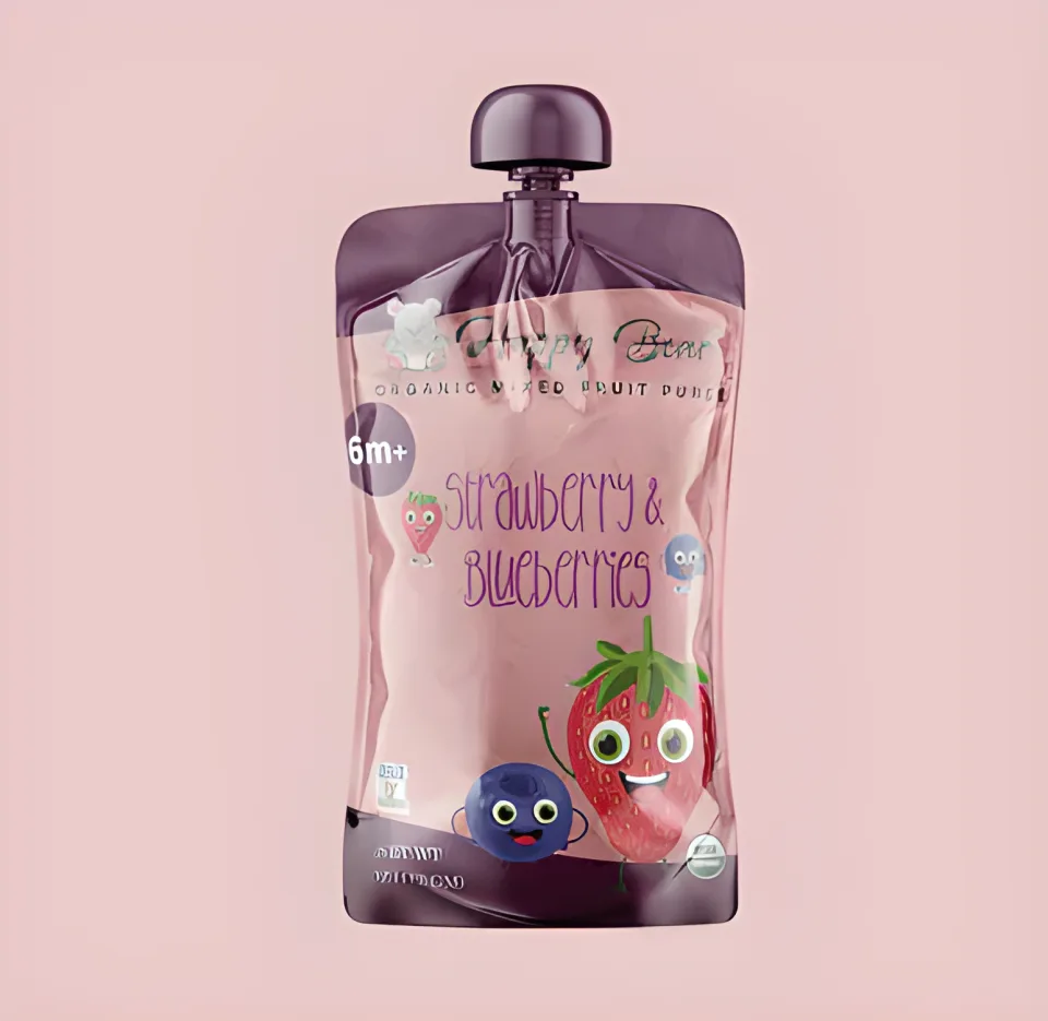 Custom Printed Spout Pouch for Juice (250 ml) — spout pouch in PET / PE laminate with spout