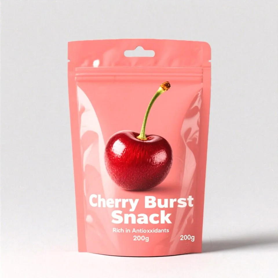 Custom Printed Recycled Paper Pouch with Zipper No. 3 — stand up pouch in Kraft paper / PE laminate with zipper