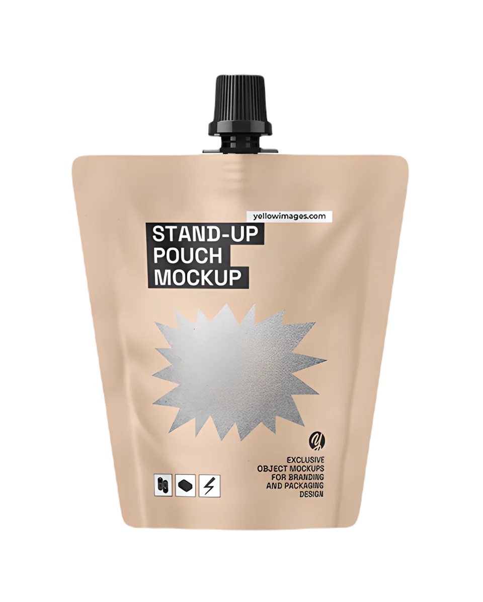 Custom Printed Stand Up Pouch for Snacks (50 ml) — stand up pouch in PET / PE laminate
