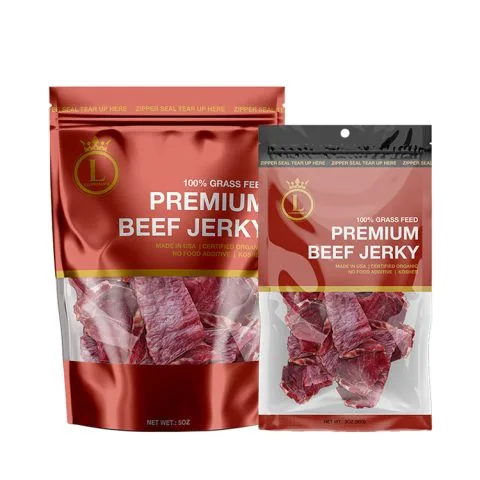 Custom Printed Stand Up Pouch for Snacks No. 4 — stand up pouch in PET / PE laminate with tear notch