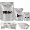 Custom Printed Compostable Mylar Bag for Odour and Moisture Sensitive Dry Goods No. 2 — stand up pouch in PLA / PBAT compostable laminate, view 2