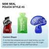 Custom Printed Compostable 3 Side Sealed Bag for Sachets — three side seal pouch in PLA / PBAT compostable laminate, view 6