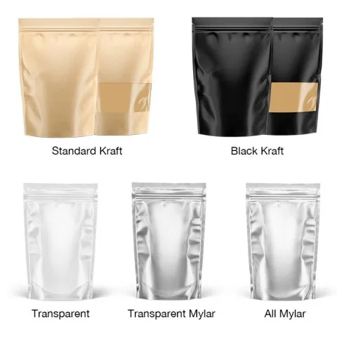 Custom Printed Compostable Mylar Bag for Odour and Moisture Sensitive Dry Goods No. 2 — stand up pouch in PLA / PBAT compostable laminate