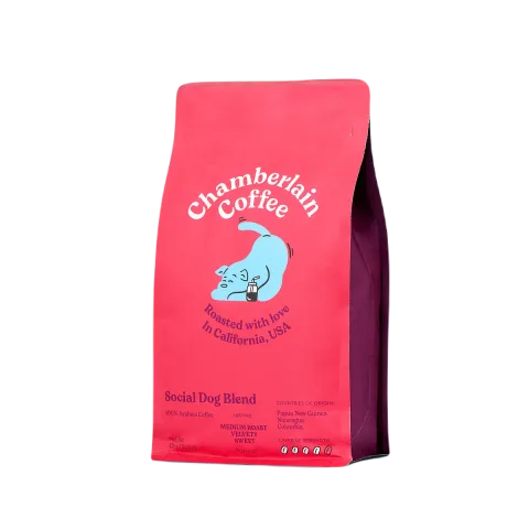 Custom Printed Foil Matt Coffee Bag with Zipper and Valve (1 kg) — flat bottom bag in PET / AL / PE laminate with zipper, tear notch, degassing valve