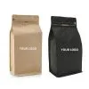 Custom Printed Coffee Bag with Zipper and Valve — side gusset bag in PET / PE laminate with zipper, degassing valve, view 3
