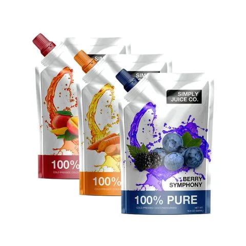 Custom Printed Spout Pouch for Juice (50 ml) No. 4 — spout pouch in PET / PE laminate with spout
