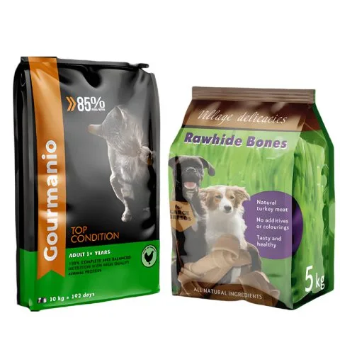 Custom Printed Flat Bottom Bag with Zipper (500 g) — flat bottom bag in PET / PE laminate with zipper