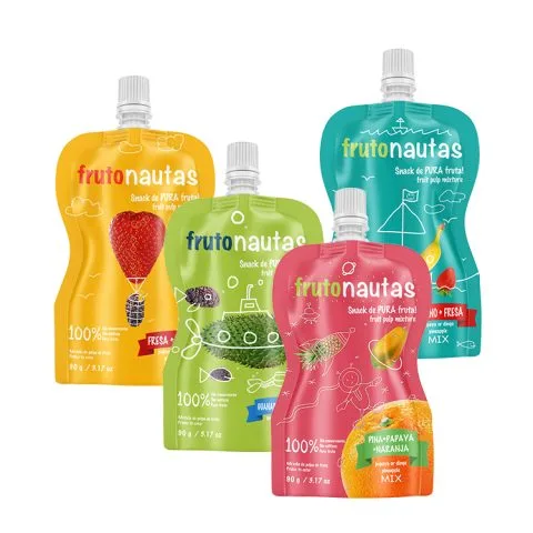 Custom Printed Spout Pouch for Juice (150 ml) No. 3 — spout pouch in PET / PE laminate with spout