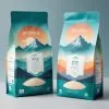 Custom Printed Kraft Stand Up Pouch with Zipper (1 kg) — stand up pouch in Kraft paper / PE laminate with zipper, view 3