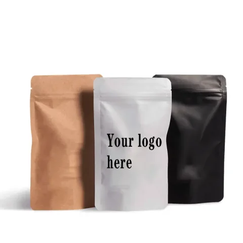 Custom Printed Mylar Bag with Zipper – Smell-Proof (5 g) No. 4 — flat bottom bag in PET / PE laminate with zipper