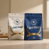 Custom Printed Recycled Foil Pet Food Bag for Dry Pet Food (1 kg) — flat bottom bag in PET / AL / PE laminate