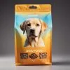 Custom Printed Foil Pet Food Bag with Zipper — flat bottom bag in PET / AL / PE laminate with zipper, view 3