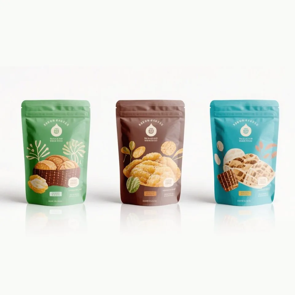 Custom Printed Compostable Stand Up Pouch with Zipper No. 3 — stand up pouch in PLA / PBAT compostable laminate with zipper