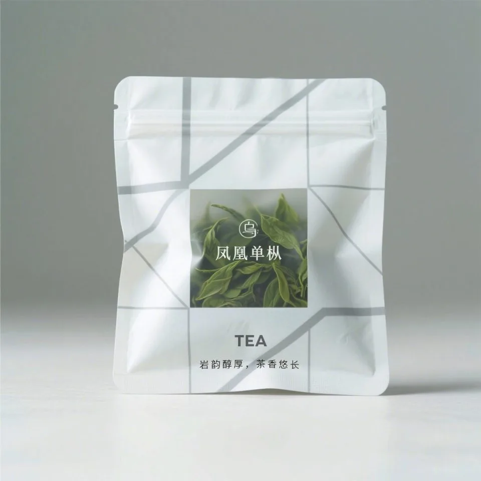 Custom Printed Compostable 3 Side Sealed Bag for Sachets No. 3 — three side seal pouch in PLA / PBAT compostable laminate