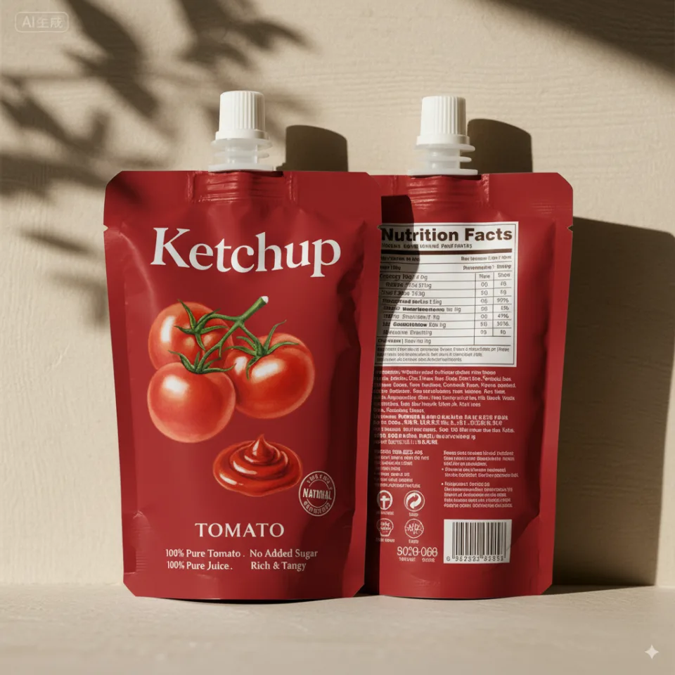 Custom Printed Spout Pouch for Juice (220 ml/330 ml) — spout pouch in PET / PE laminate with spout