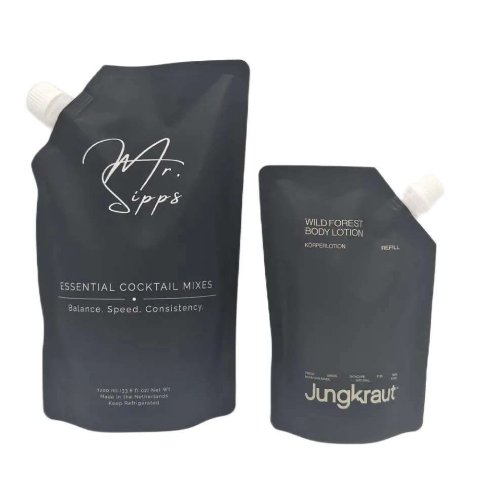 Custom Printed Spout Pouch for Juice (150 ml) No. 4 — spout pouch in PET / PE laminate with spout