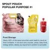 Custom Printed Compostable Stand Up Pouch for Snacks No. 3 — stand up pouch in PLA / PBAT compostable laminate, view 6