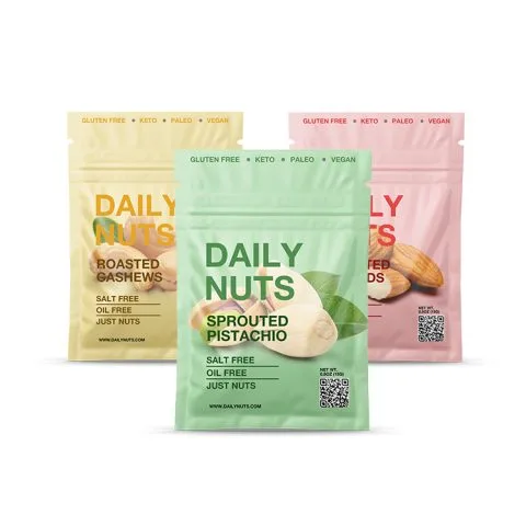 Custom Printed Foil 3 Side Sealed Bag with Zipper – Smell-Proof — three side seal pouch in PET / AL / PE laminate with zipper