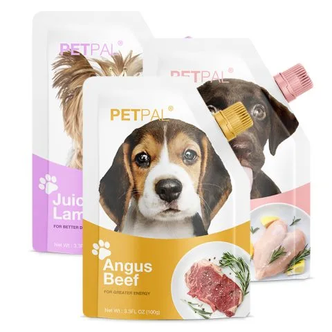 Custom Printed Pet Food Bag for Dry Pet Food — stand up pouch in PET / PE laminate with spout