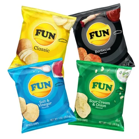 Custom Printed Foil Back Seal Pouch for Snacks No. 2 — back seal pillow pouch in PET / AL / PE laminate