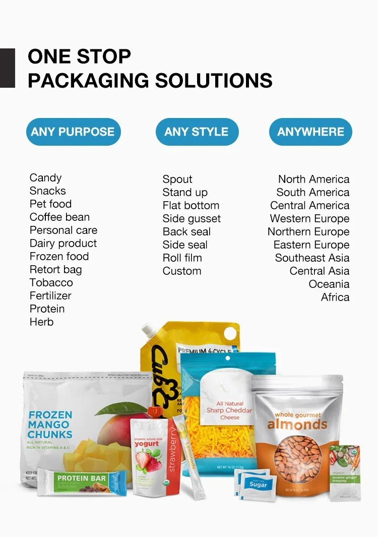 One-stop flexible packaging solutions for food, snacks, coffee, pet food and more