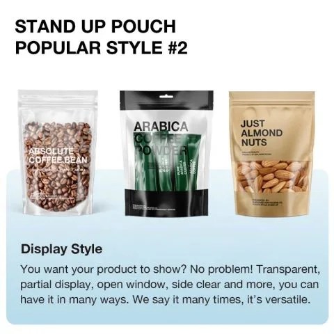 Custom Printed Foil Mylar Bag for Odour and Moisture Sensitive Dry Goods — stand up pouch in PET / AL / PE laminate