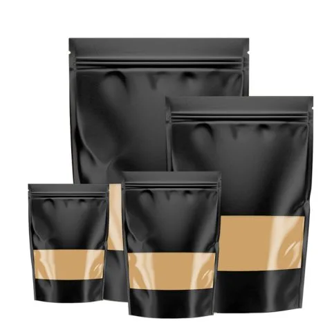 Custom Printed Clothing Bag with Zipper No. 3 — stand up pouch in PET / PE laminate with zipper