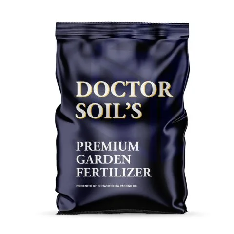 Custom Printed Compostable Fertiliser Bag — flat bottom bag in PLA / PBAT compostable laminate
