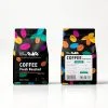 Custom Printed Recycled Matt Coffee Bag with Zipper and Valve (250 g) — flat bottom bag in PET / PE laminate with zipper, degassing valve, view 2