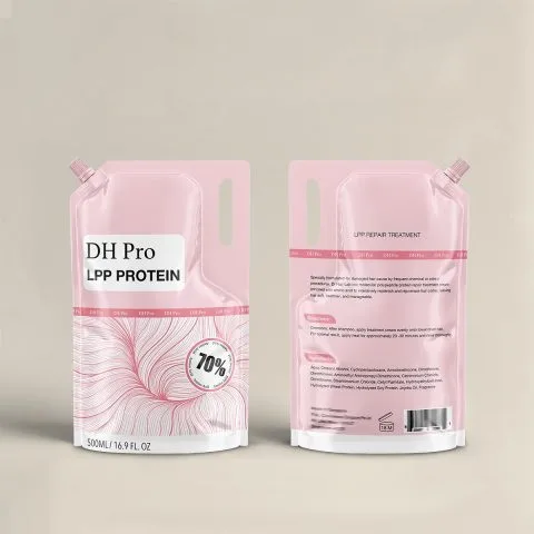 Custom Printed Compostable Spout Pouch for Juice No. 8 — spout pouch in PLA / PBAT compostable laminate with spout