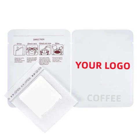 Custom Printed Foil Drip Coffee Bag for Single-serve Drip Coffee No. 2 — drip coffee sachet in PET / AL / PE laminate