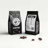 Custom Printed Compostable Coffee Bag with Valve (250 g) — flat bottom bag in PLA / PBAT compostable laminate with degassing valve, view 3