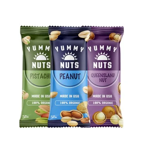 Custom Printed Matt 3 Side Sealed Bag for Sachets — three side seal pouch in PET / PE laminate