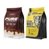 Custom Printed Foil Whey Protein Bag with Zipper (500 g) — stand up pouch in PET / AL / PE laminate with zipper, view 2