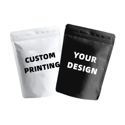 Custom Printed Foil Matt Mylar Bag with Zipper – Smell-Proof No. 2 — stand up pouch in PET / AL / PE laminate with zipper