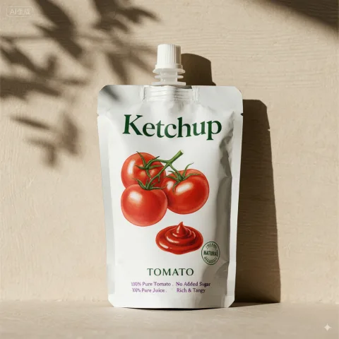 Custom Printed Compostable Spout Pouch for Juice (150 ml) — spout pouch in PLA / PBAT compostable laminate with spout
