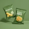 Custom Printed Foil Back Seal Pouch for Snacks No. 6 — back seal pillow pouch in PET / AL / PE laminate, view 4
