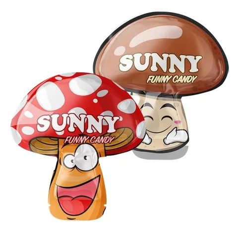 Custom Printed Matt Mylar Bag with Zipper (5 g) — custom shape pouch in PET / PE laminate with zipper