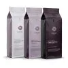 Custom Printed Recycled Coffee Bag with Zipper — flat bottom bag in PET / PE laminate with zipper
