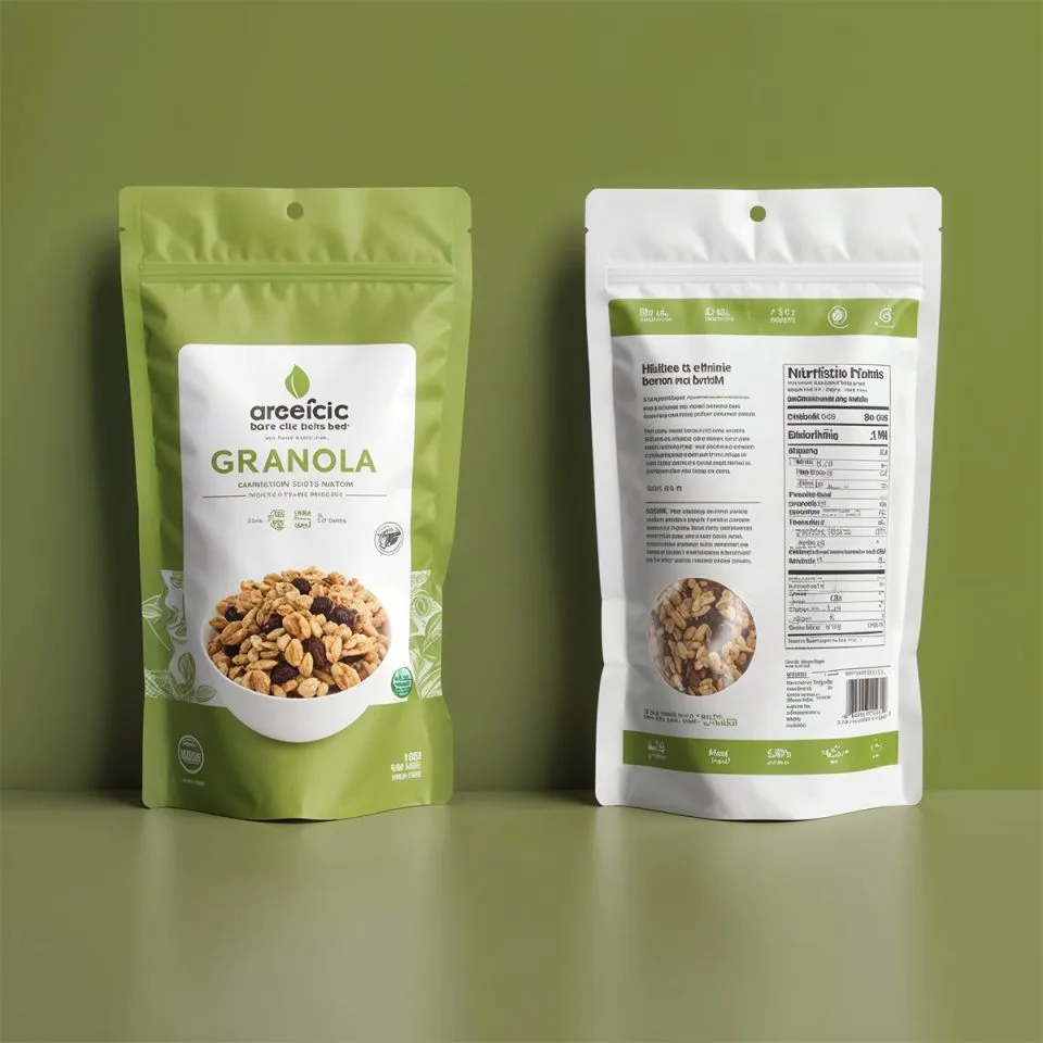 Eco-Friendly Kraft Stand Up Pouch with Ziplock — stand up pouch in Kraft paper / PE laminate